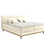 Boxspringbett Andresito Bouclé Stoff Raya: Creme