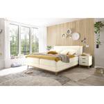 Boxspringbett Andresito Bouclé Stoff Raya: Creme