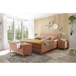 Boxspringbett Andresito Bouclé Stoff Raya: Cognac