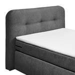 Boxspringbett Le Roy Microvelours Thala: Anthrazit - 120 x 200cm