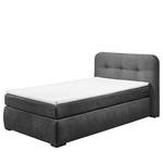 Boxspringbett Le Roy Microvelours Thala: Anthrazit - 120 x 200cm