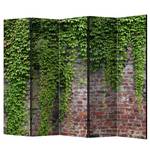 Paravento Brick and Ivy Tessuto non tessuto su legno massello  - Verde - 5 pezzi