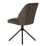 Chaises Prace - Lot de 2 Velours / Fer - Limon / Noir