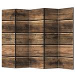 Paravento Forest Composition Tessuto non tessuto su legno massello  - Effetto legno - 5 pezzi