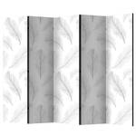 Paravento Lightness Tessuto non tessuto su legno massello  - Bianco - 5 pannelli