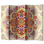 Paravento Unusual Exoticism Tessuto non tessuto su legno massello  - Multicolore - 5 pezzi