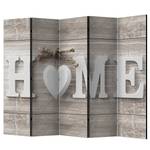 Paravento Home and Heart Tessuto non tessuto su legno massello  - Beige - 5 pannelli