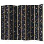 Kamerscherm Lace Constellation vlies op massief hout  - zwart/geel - 5-delig