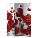 Kamerscherm Poppies in the Moonlight vlies op massief hout  - meerdere kleuren - 3-delige set