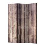 Paravento Wooden Charm Tessuto non tessuto su legno massello  - Marrone - 3 pannelli