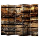 Paravento Reflection of Nature Tessuto non tessuto su legno massello  - Marrone - 5 pannelli