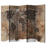 the on Wood Map Paravent