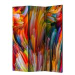 Paravento Rainbow Waves Tessuto non tessuto su legno massello  - Multicolore - 3 pannelli