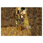 Fotomurale Klimt Inspiration Golden Kiss Tessuto non tessuto - Multicolore - 350 x 245 cm
