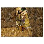 Fotomurale Klimt Inspiration Golden Kiss Tessuto non tessuto - Multicolore - 100 x 70 cm