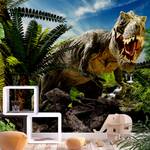 Vlies-fotobehang Angry Tyrannosaur vlies - meerdere kleuren - 400 x 280 cm