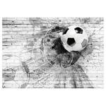 Papier peint intissé Fußball Sport Intissé - Noir / Blanc - 100 x 70 cm
