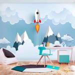 Vlies Fototapete Rocket in the Clouds Vlies - Blau - 350 x 245 cm