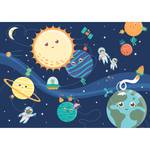 Papier peint intissé Happy Planets Intissé - Multicolore - 300 x 210 cm