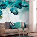 Vlies-fotobehang Blue Poppies vlies - blauw/grijs - 250 x 175 cm