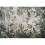 Vlies Fototapete Rain Forest in the Fog Vlies - Grau / Grün - 450 x 315 cm
