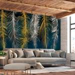 Vlies-fotobehang Gilded Feathers vlies - meerdere kleuren - 300 x 210 cm