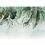 Papier peint intissé Green Story Intissé - Vert / Beige - 450 x 315 cm