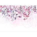 Papier peint intissé Foggy Nature Intissé - Rose - 200 x 140 cm