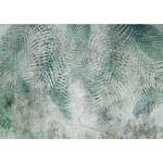 Papier peint intissé Prehistoric Trees Intissé - Gris / Vert - 150 x 105 cm