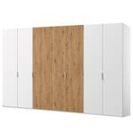 Drehtürenschrank SKØP pure artisan Alpinweiß / Eiche Artisan Dekor - 315 x 236 cm