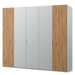 Drehtürenschrank SKØP pure artisan Seidengrau / Eiche Artisan Dekor - 225 x 236 cm