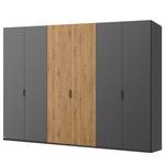 Drehtürenschrank SKØP pure artisan Graphit / Eiche Artisan Dekor - 270 x 222 cm