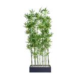 Kunstpflanze Raumtrenner Bambus Polyethylen - Grün / Schwarz