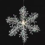 LED-Vorhang Schneeflocken Kupfer / Draht - Weiß