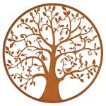 Wandobjekt Lebensbaum Metall - Rost