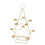 Teelichthalter Weihnachtsbaum II Metall - Gold