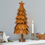 Dekoobjekt Christbaum Holz (Schima superba) / Metall - Braun / Rost