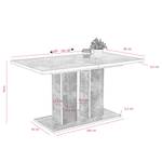 Table Granby (Extensible) Imitation béton / Anthracite