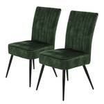 Gestoffeerde stoel Copine (set van 2) Vintage groen