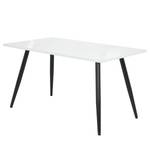 Table Franka Blanc brillant / Noir