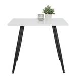 Table Franka II Blanc brillant / Noir