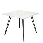 Table Frieda II Blanc brillant / Noir