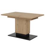 Eettafel Gasim (met uitschuiffunctie) Artisan eikenhouten look/zwart