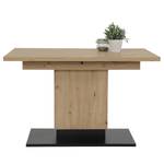 Eettafel Gasim (met uitschuiffunctie) Artisan eikenhouten look/zwart