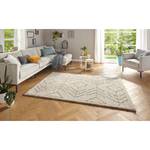 Hochflorteppich Toboso Polypropylen - Creme / Braun - 120 x 170 cm