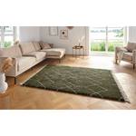 Hoogpolig vloerkleed Panihe polypropeen - Groen/beige - 160 x 230 cm