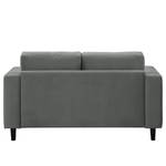 Ecksofa MAISON 1-Sitzer mit Longchair Samt Vaia: Grau - Longchair davorstehend rechts