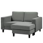 Ecksofa MAISON 1-Sitzer mit Longchair Samt Vaia: Grau - Longchair davorstehend rechts