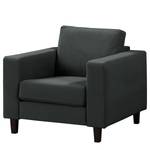 Bankstellen 3-, 2-zits, fauteuil MAISON vlakweefsel - Velours Vaia: Donkergrijs