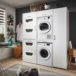 Armoire pour machine à laver Kielce VI Blanc - Blanc - Largeur : 179 cm